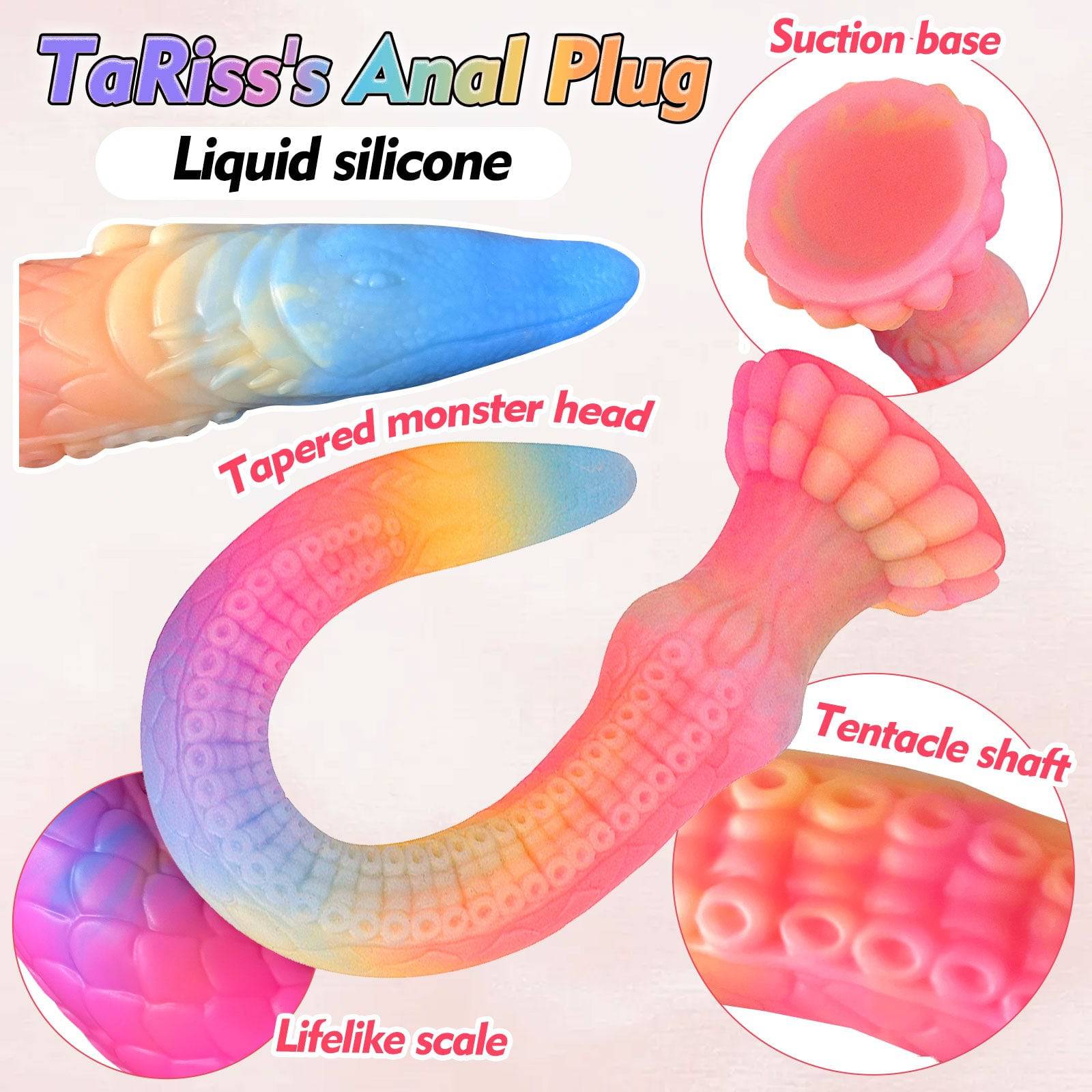 Endless 30.7 Inch Rainbow Fantasy Octopus Tentacle Dildo - Tarisss Sex Toy Store