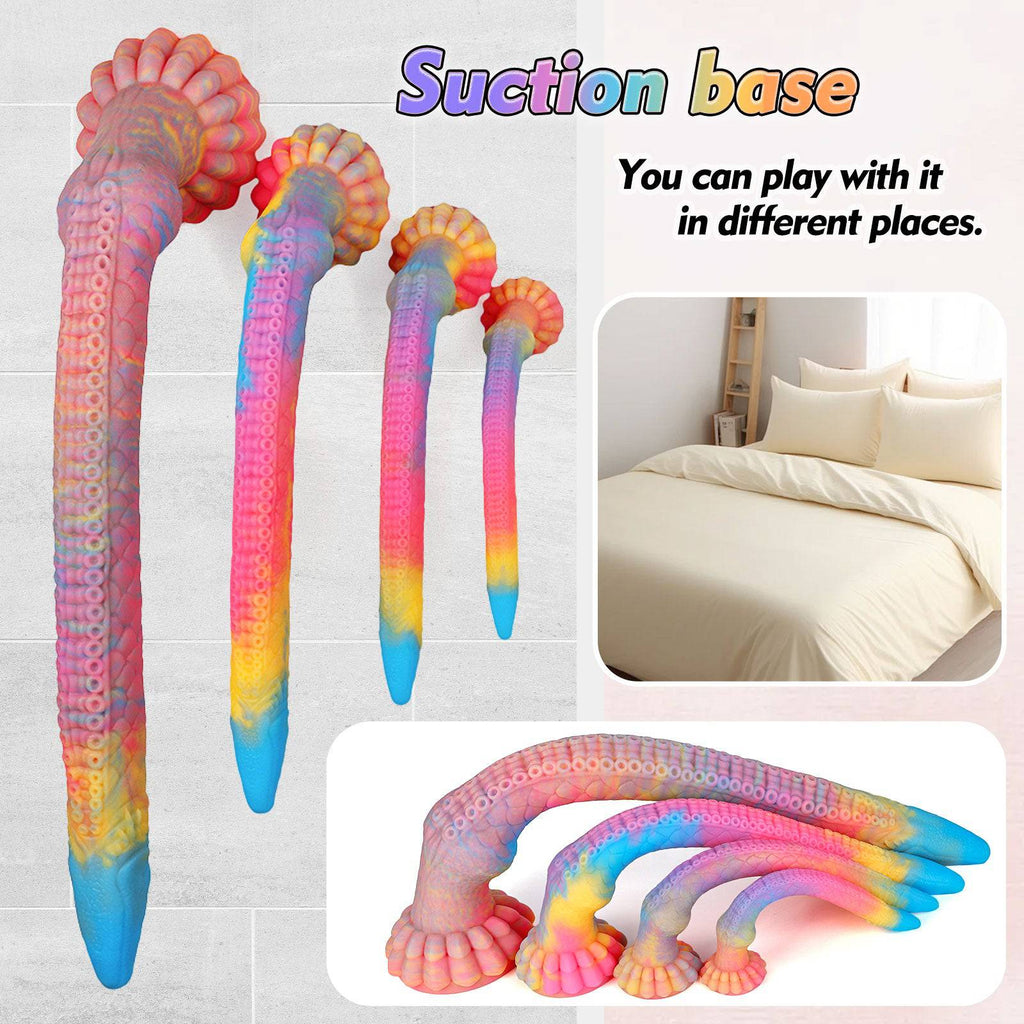 Endless 30.7 Inch Rainbow Fantasy Octopus Tentacle Dildo - Tarisss Sex Toy Store