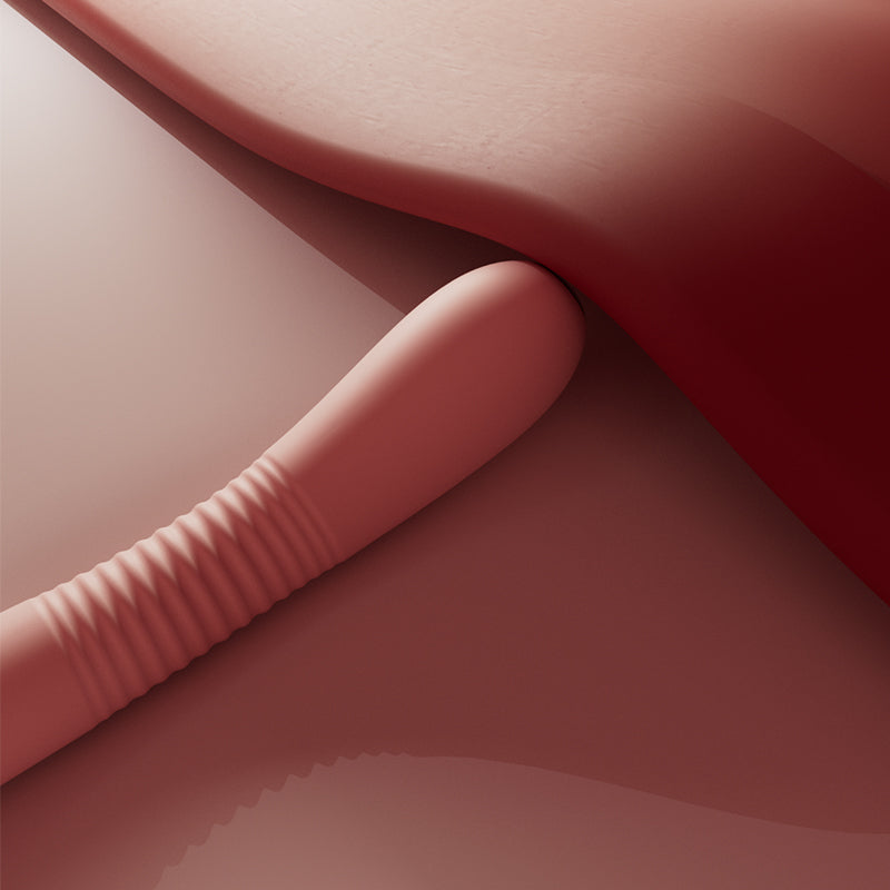 Endoscopic Vibrating Dildo – 360° Bendable | APP Control | Heat | G-Spot & Prostate | Pink / Blue