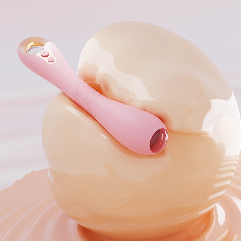 Endoscopic Vibrating Dildo – 360° Bendable | APP Control | Heat | G-Spot & Prostate | Pink / Blue