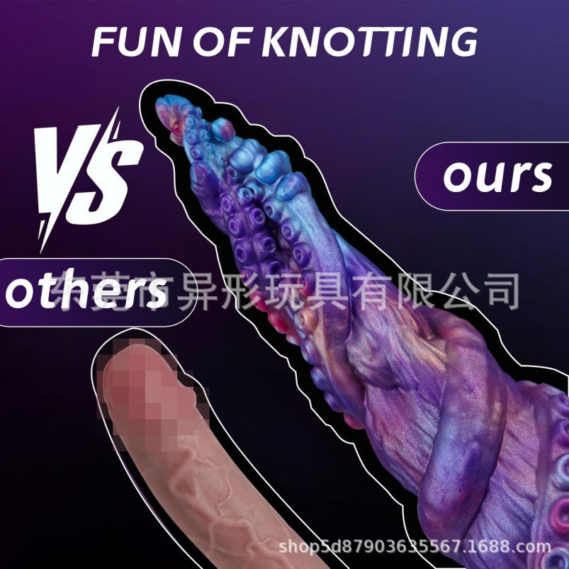 Purple Octopus Tentacle Dildo Butt Plug | Platinum Silicone Alien Beast Dildo with Suction Cup for Fetish Fantasy Play – Domlust