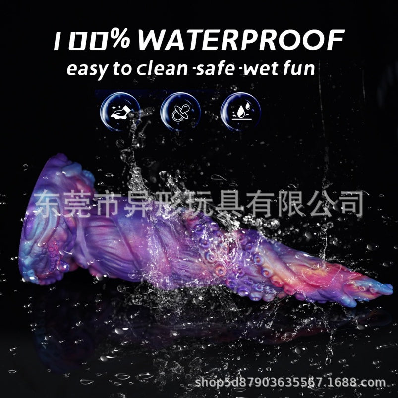 Purple Octopus Tentacle Dildo Butt Plug | Platinum Silicone Alien Beast Dildo with Suction Cup for Fetish Fantasy Play – Domlust