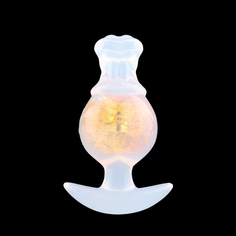 Silicone Fantasy Horse Dildo Butt Plug – Embedded Glass Ball Anal Expander Women Masturbator