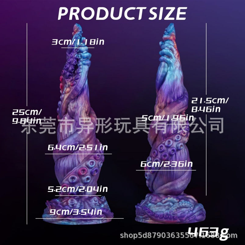 Purple Octopus Tentacle Dildo Butt Plug | Platinum Silicone Alien Beast Dildo with Suction Cup for Fetish Fantasy Play – Domlust