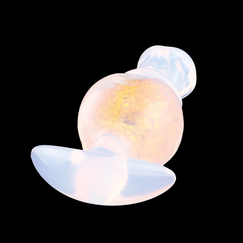 Silicone Fantasy Horse Dildo Butt Plug – Embedded Glass Ball Anal Expander Women Masturbator