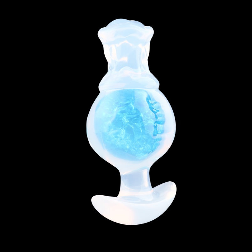 Silicone Fantasy Horse Dildo Butt Plug – Embedded Glass Ball Anal Expander Women Masturbator