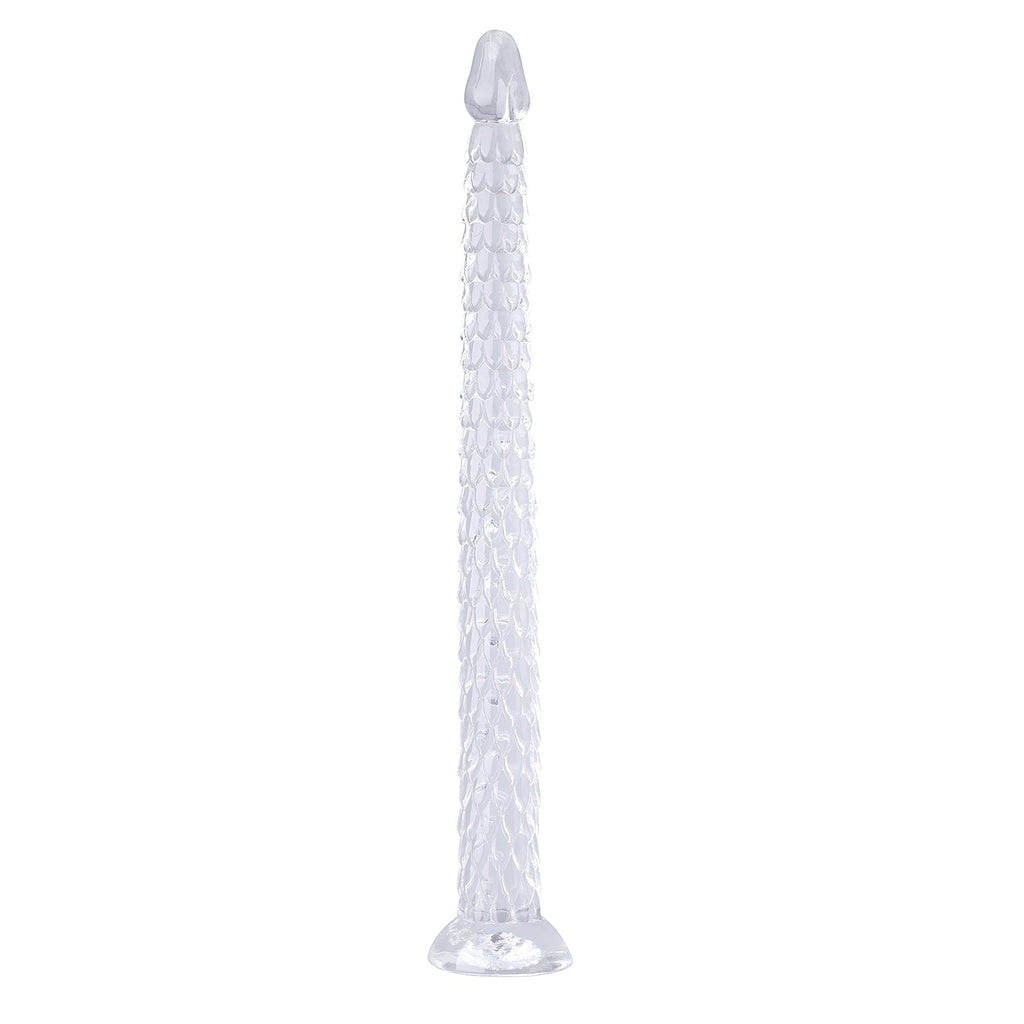 Extra - Long Crystal Dragon Tail Anal Probe - Textured Scale Series - Tarisss Sex Toy Store