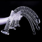 Extra - Long Crystal Dragon Tail Anal Probe - Textured Scale Series - Tarisss Sex Toy Store