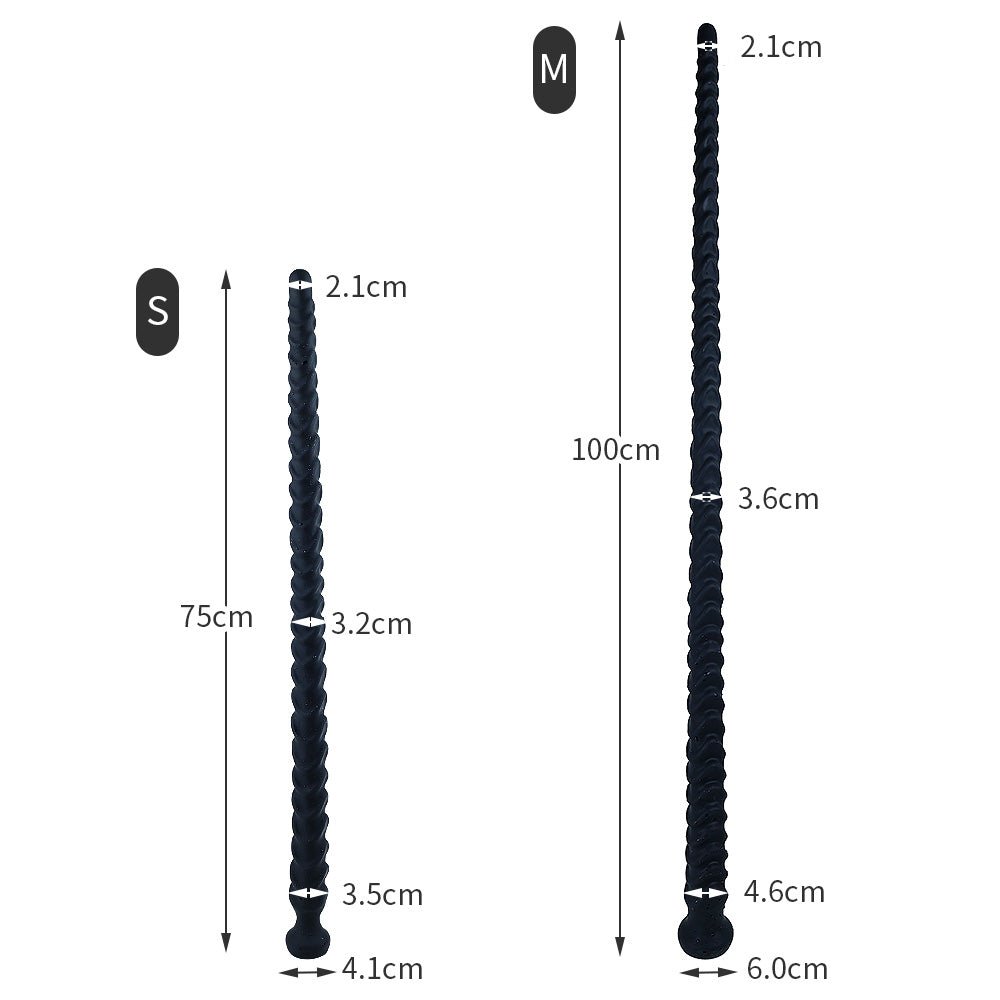 Extra Long Flexible Vibrating Silicone Wand with Remote Control - Tarisss Sex Toy Store