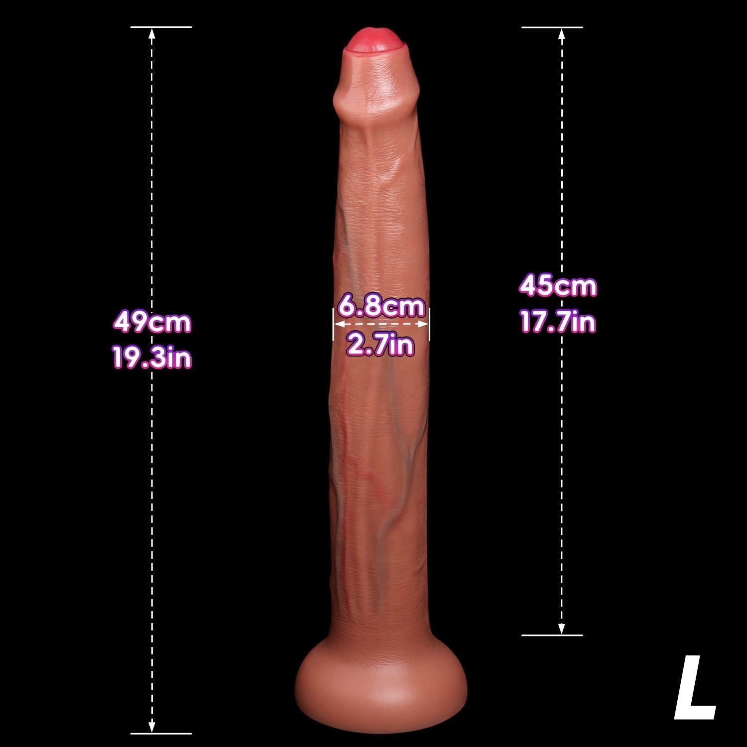 Extra Long Realistic Silicone Dildo with Suction Base - Tarisss Sex Toy Store