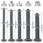 Extra - Long Textured Silicone Dildo with Suction Base – Multi - Size (S–XXL) - Tarisss Sex Toy Store