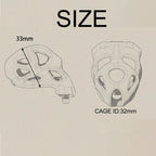 Men’s Openwork Resin Chastity Cage 33mm – Breathable Lightweight Male Locking Device with 4 Rings & Dual Locks