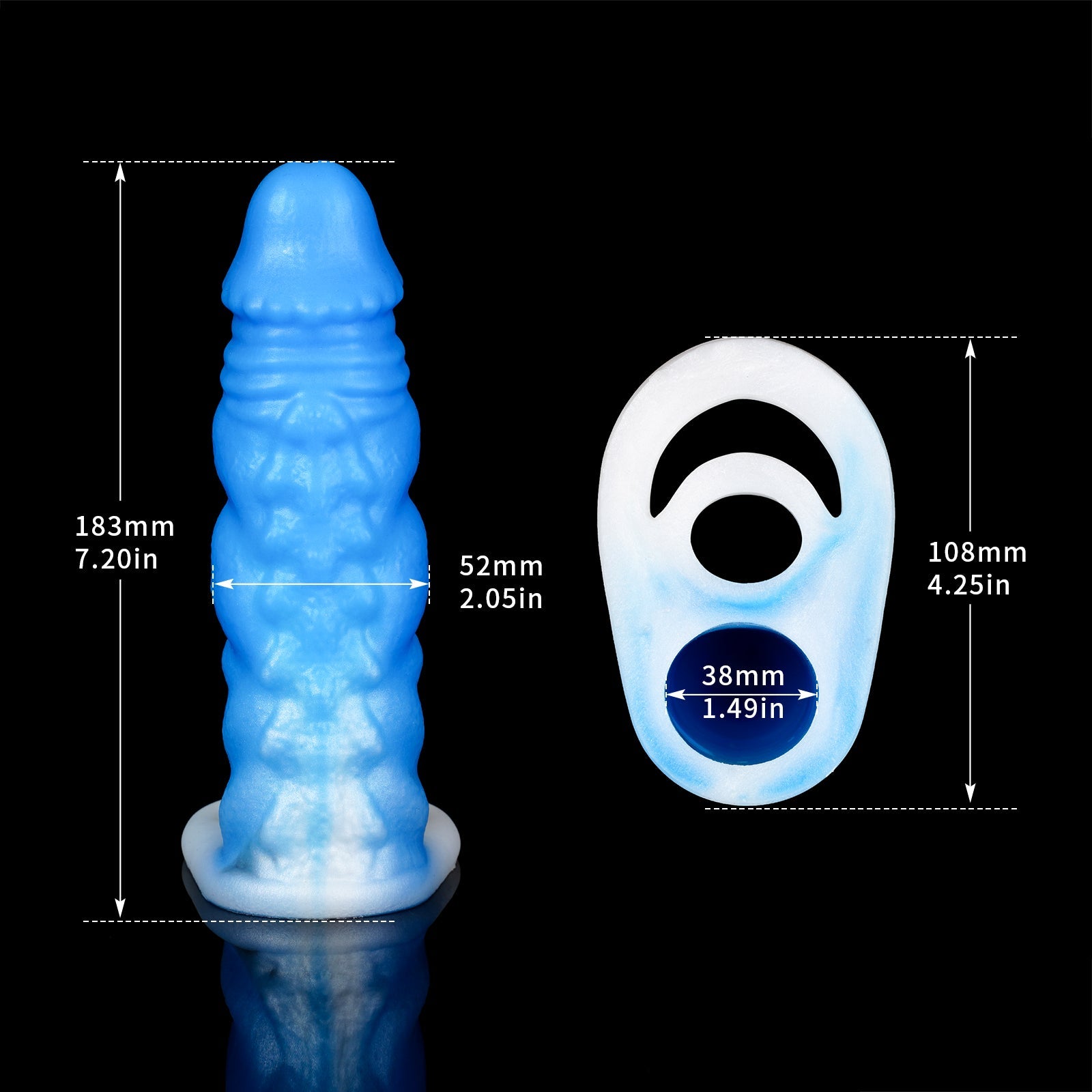 Luminous Dragon Cock Sleeve - Premium Silicone Penissleeve Extender Sex Toy for Men