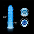 Luminous Life Size Cock Sleeve Enlarger - Realistic Dildo Penis Ring Silicone Sex Toy for Men