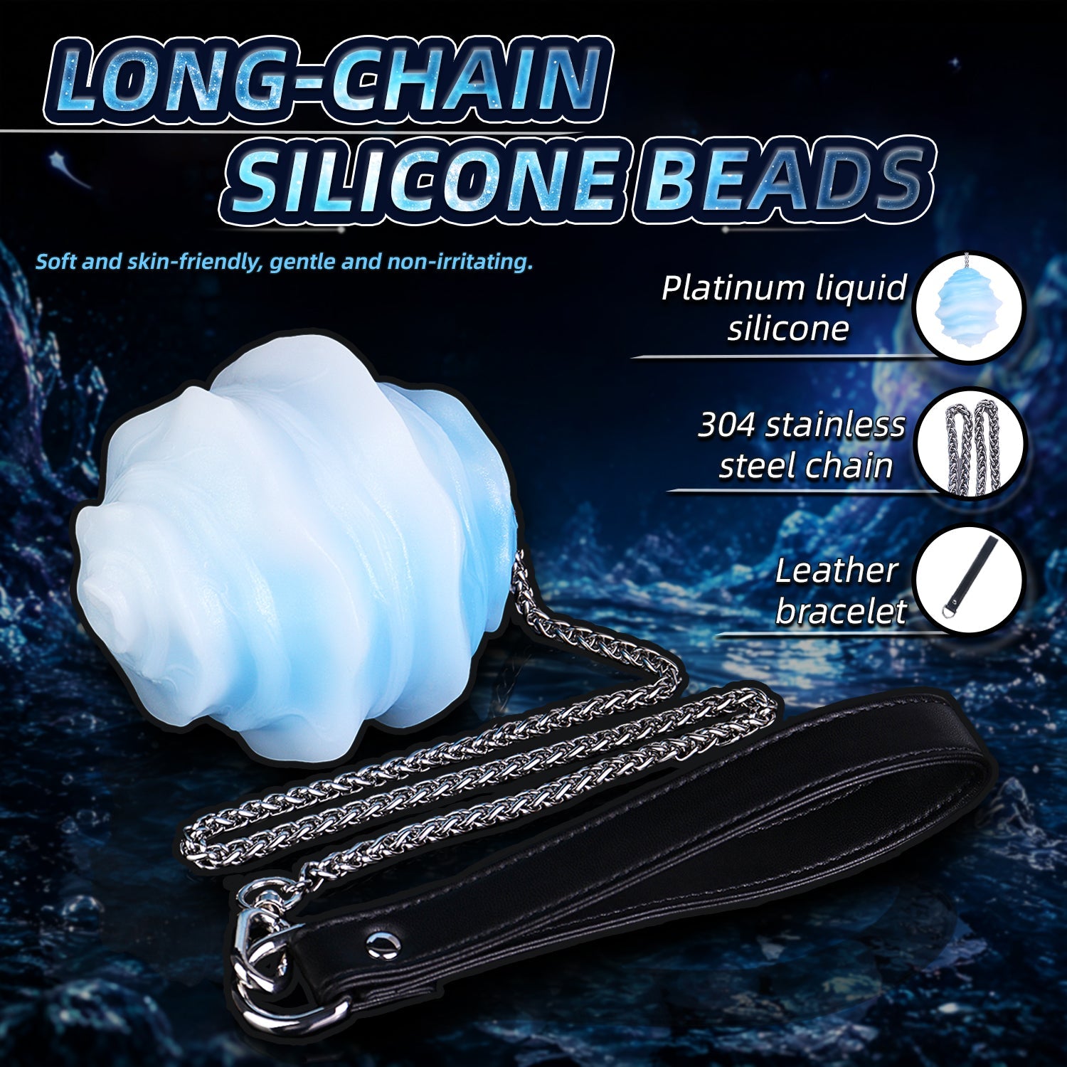 Platinum Silicone Anal Plug, Fist Dildo & Ball Gag in 4 Sizes — Spiral Marine Egg