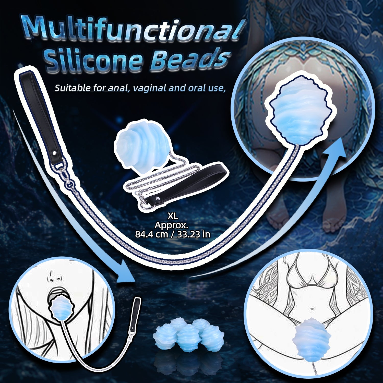 Platinum Silicone Anal Plug, Fist Dildo & Ball Gag in 4 Sizes — Spiral Marine Egg