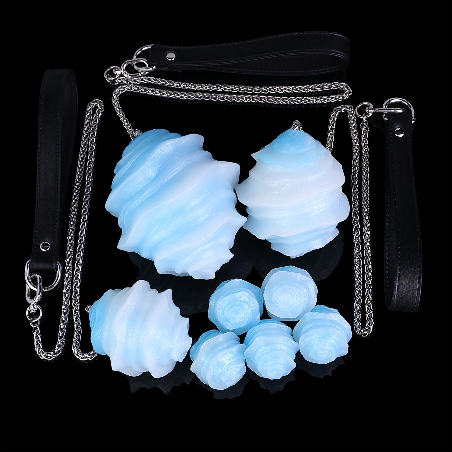 Platinum Silicone Anal Plug, Fist Dildo & Ball Gag in 4 Sizes — Spiral Marine Egg
