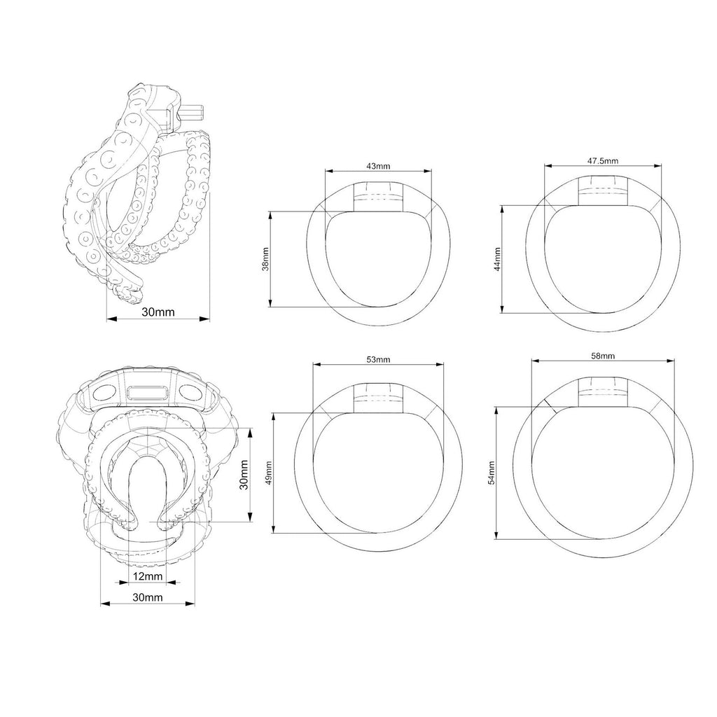 OctaCore Octopus-Inspired Dual-Layer Biomechanical Chastity Cage🐙