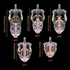 3D Printed Male Chastity Cage with Lock & 5 Rings – Resin Virginity Device for Men
