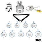No Ball Ring Chastity Cage 2.0 Stainless Steel Glans Locking Male Chastity Device for Long-Term Comfortable Wear