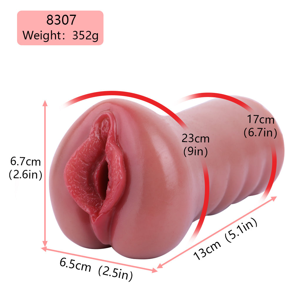 Pocket Pussy Realistic Labia Male Masturbator - Silicone Blowjob Masturbation Cup Sex Toys