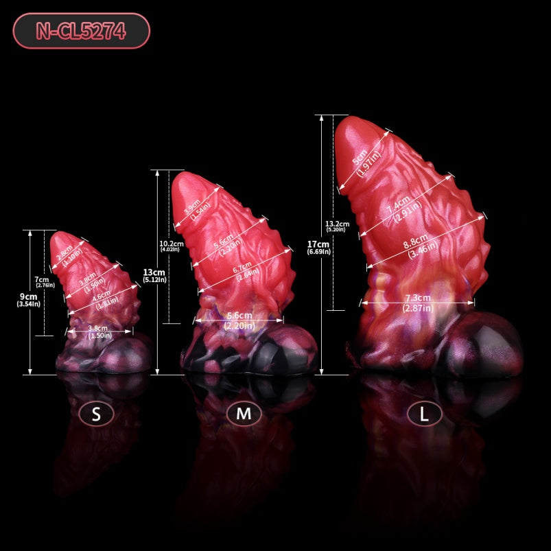 Thick Bad Dragon Dildo Butt Plug – Blood-Red Silicone Monsterdildo Women Masturbation Toy