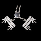 Rose Nipple Clamps Restraint Set – Stainless Steel BDSM Art Necklace