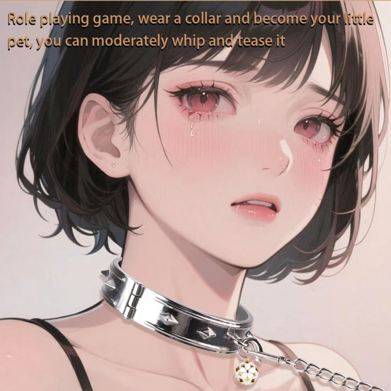 SM Stainless Steel Metal Traction Collar – Conquest Domination and Submission Bondage Set
