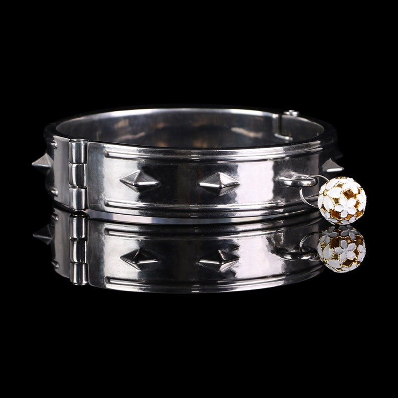 SM Stainless Steel Metal Traction Collar – Conquest Domination and Submission Bondage Set