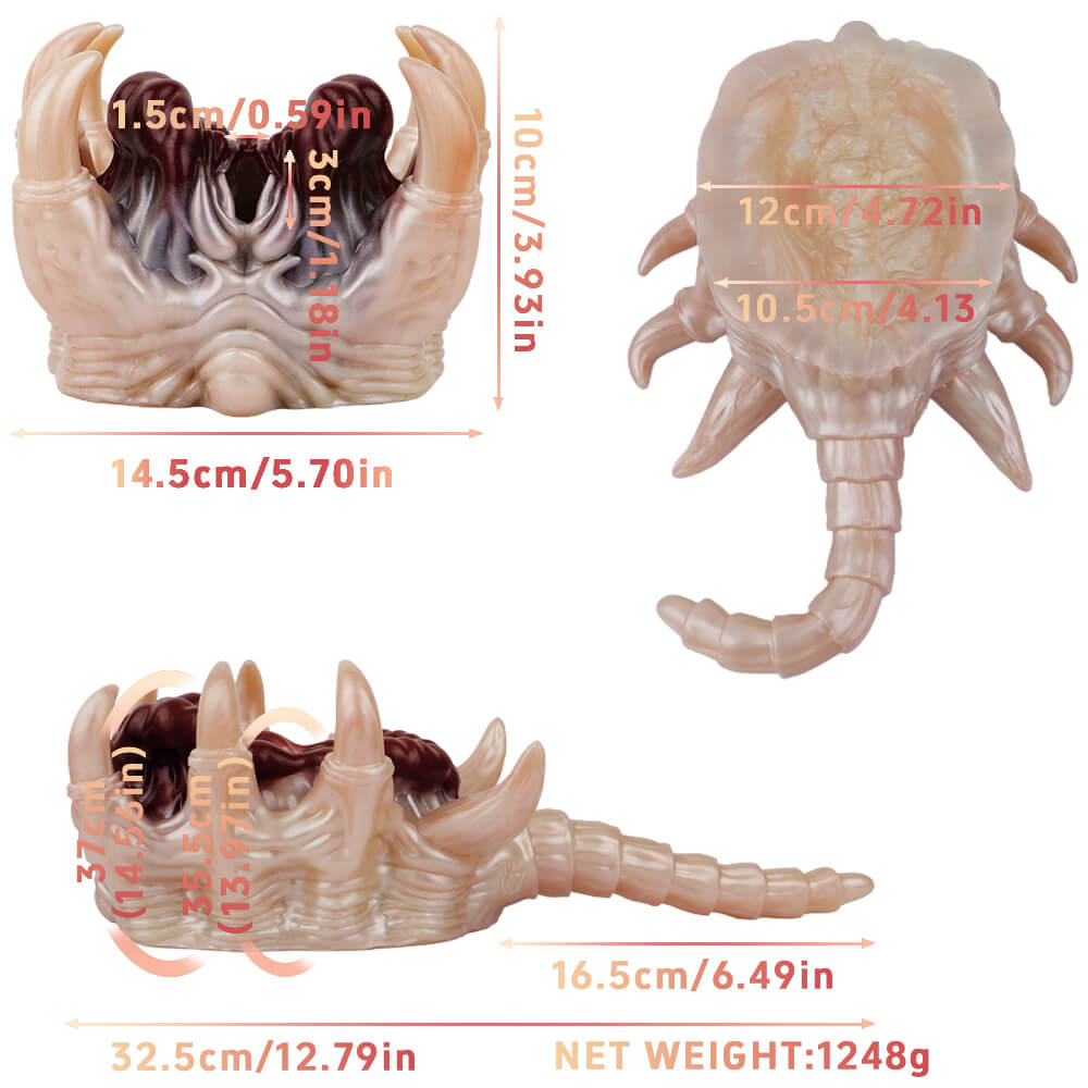 Facehugger Fantasy Alien Monster Silicone Male Manual Masturbator - Tarisss Sex Toy Store
