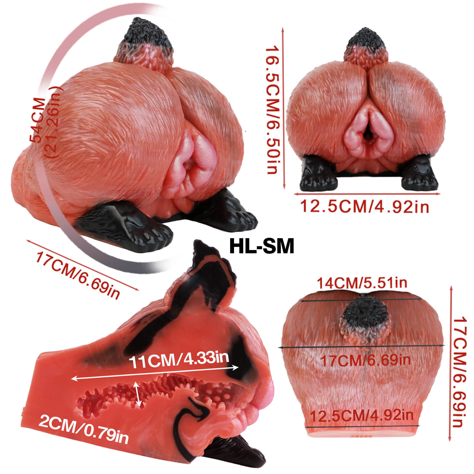 Fantasy Animal Fox Silicone Male Manual Masturbator - Tarisss Sex Toy Store