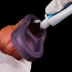 Fantasy Flame Silicone Penis Sleeve with Textured Bulb & Suction Base - Tarisss Sex Toy Store