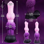 Fantasy Gradient Silicone Dildo with Knobbed Texture & Suction Base - Tarisss Sex Toy Store