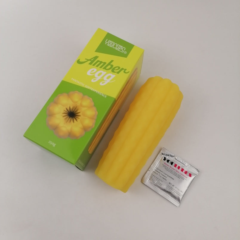 Corn-Shaped Fantasy Silicone Pocket Pussy -  Penis Massage Masturbation Cup Sex Toys for Man