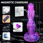 Domlust DrakeWave – Purple Dragon Vibrating Dildo | 10 Vibration + 7 Thrust Modes | Wireless Remote Platinum Silicone