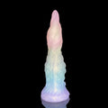 Domlust Clear Jelly Tentacle Dildo – Platinum Silicone Suction Cup Fantasy Dragon Anal G-Spot Fetish Sex Toy