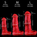 Fantasy Blood-Red Silicone Realistic Horse Cock Sleeve – Ejaculation Control Tool for Male Erectile Support