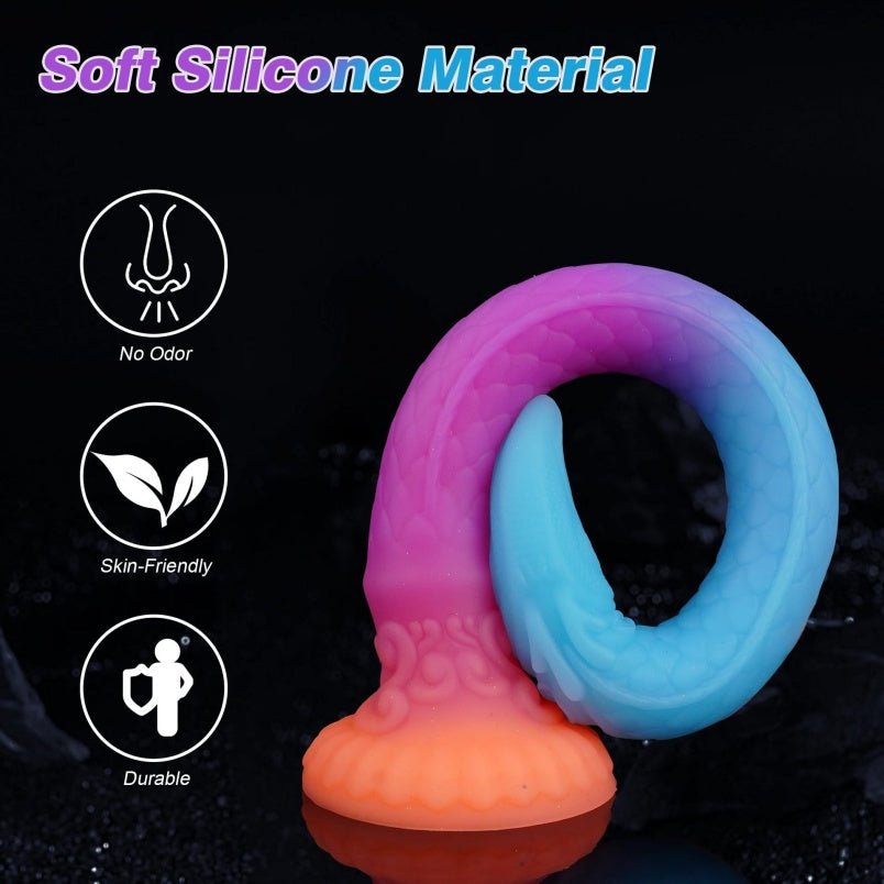 Glow-in-the-Dark Tentacle Dildo | Long Silicone Anal Whip & Butt Plug by Domlust