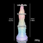 Domlust Clear Jelly Tentacle Dildo – Platinum Silicone Suction Cup Fantasy Dragon Anal G-Spot Fetish Sex Toy