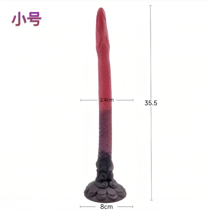 Glow-in-the-Dark Tentacle Dildo | Long Silicone Anal Whip & Butt Plug by Domlust