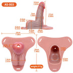 Realistic Hollow Dildo Male Strap On - Stand-to-Pee Penis Sleeve Harness Sex Toys for Men