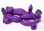 Purple Dragon Squirting Dildo | Segmented Silicone Huge Butt Plug Beast Sex Toy XS–XL – Domlust