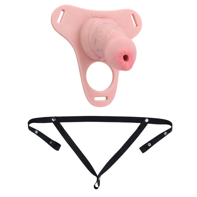 Strap-on Cock Sleeve Pants - Open-end Stand-to-Pee Penis Extender Sex Toys for Men