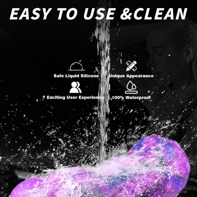 Domlust DrakeWave – Purple Dragon Vibrating Dildo | 10 Vibration + 7 Thrust Modes | Wireless Remote Platinum Silicone
