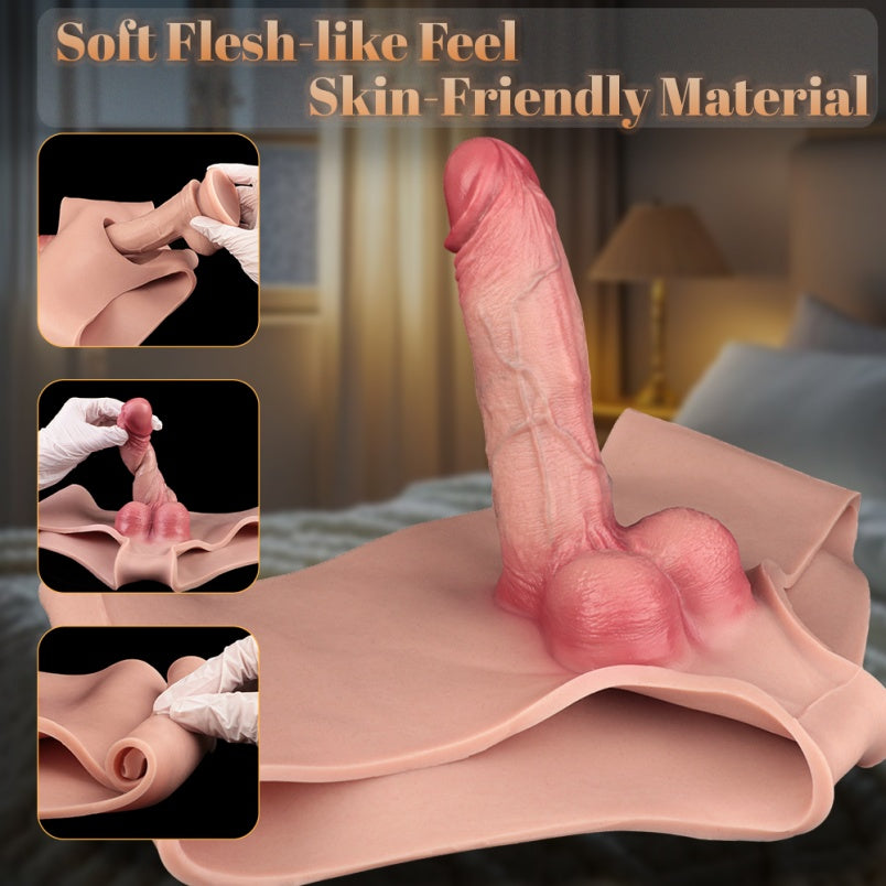 Realistic Silicone 5-Inch Penis Sleeve – Intimacy Aid for Men Sex Toys with Erectile Difficulties