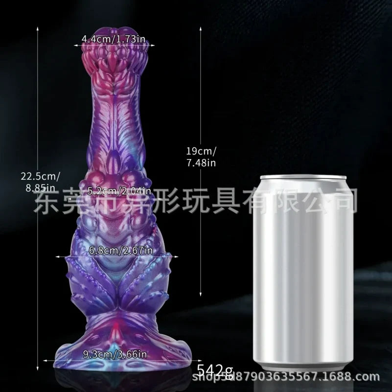 Domlust Purple Dragon Fist Plug | Canine Knot Monster Dildo – Platinum Silicone Anal Expander