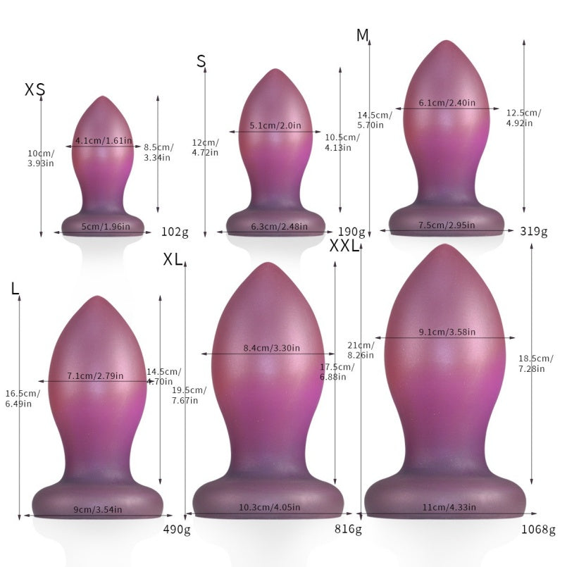 Purple Extreme Dildo Large Butt Plug - Fisting Anal Expansion Sex Toys for Women Lesbian