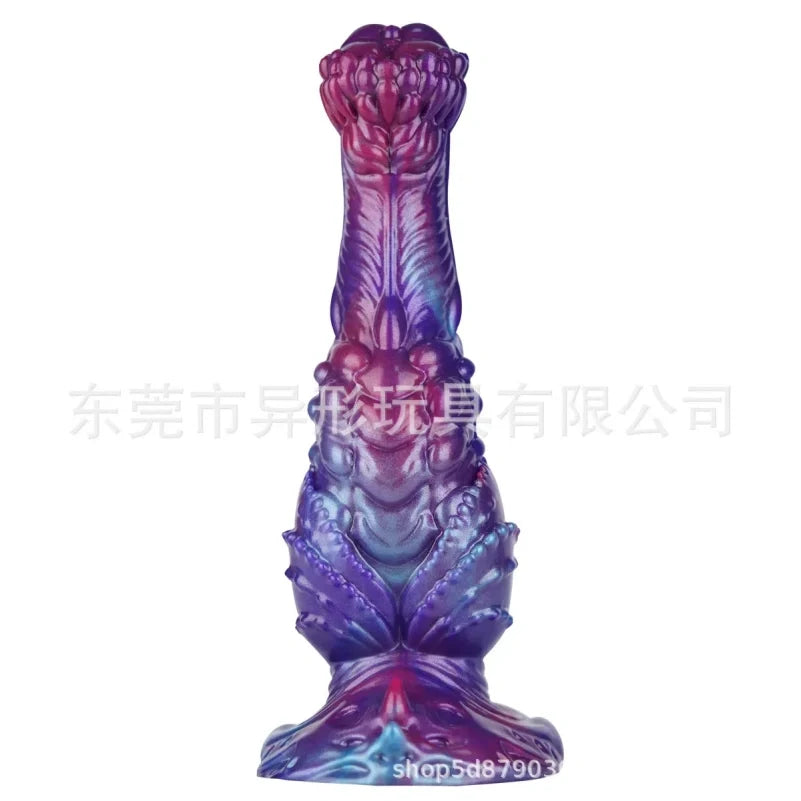 Domlust Purple Dragon Fist Plug | Canine Knot Monster Dildo – Platinum Silicone Anal Expander