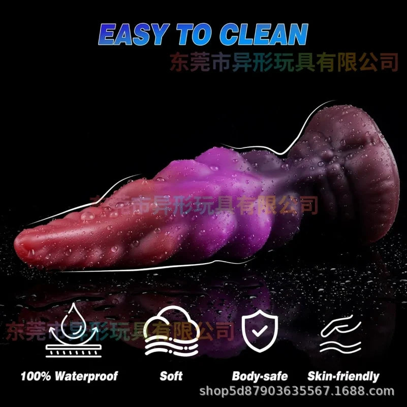 Purple Tentacle Dildo – Platinum Silicone Octopus Spiral Monster | Dragon Dildo Fantasy