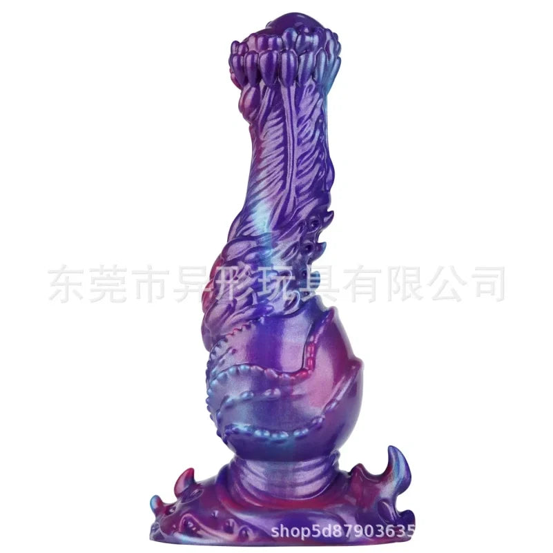 Domlust Purple Dragon Fist Plug | Canine Knot Monster Dildo – Platinum Silicone Anal Expander